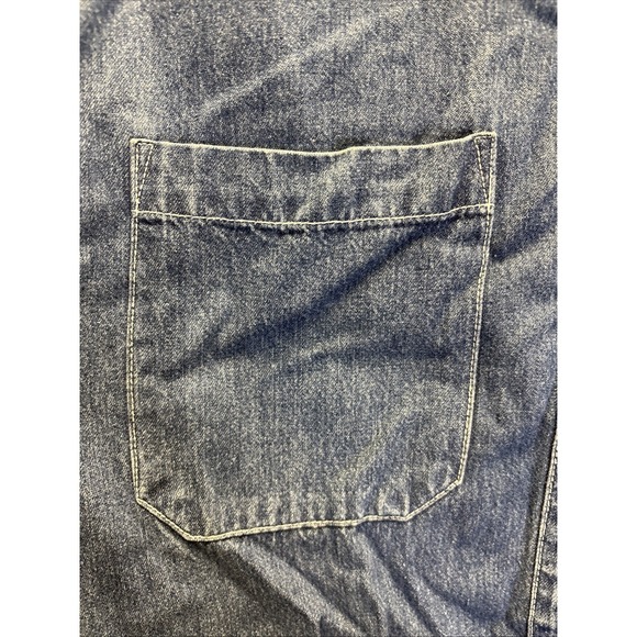 Vtg Women's Limited Jeans Medium Denim Button Up Suede Collar Cotton - Picture 6 of 11